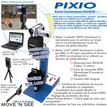 "PIXIO" ROBOT CAMERAMAN SUIVEUR "PIXIO" ROBOT CAMERAMAN SUIVEUR